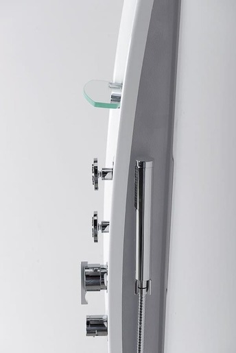 Sprchový panel Polysan na stenu s pákovou batériou biela/chróm 80312