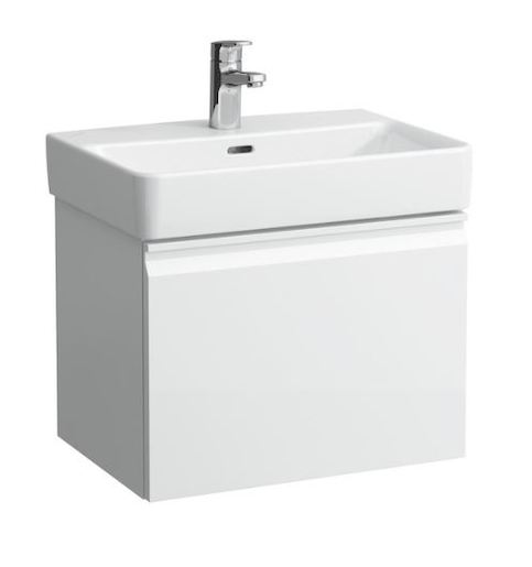 Kúpeľňová skrinka pod umývadlo Laufen Pro Nordic 55x37,2x37,2 cm biela lesk 8303.8.095.464.1