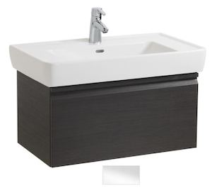 Kúpeľňová skrinka pod umývadlo Laufen Pro 77x45x39 cm biela lesk H4830620954751