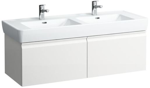 Kúpeľňová skrinka pod umývadlo Laufen Pro 122x45x39 cm biela H4830810954631