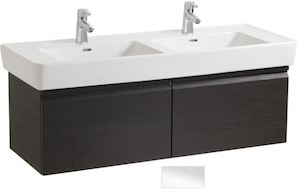 Kúpeľňová skrinka pod umývadlo Laufen Pro 122x45x39 cm biela lesk H4830810954751