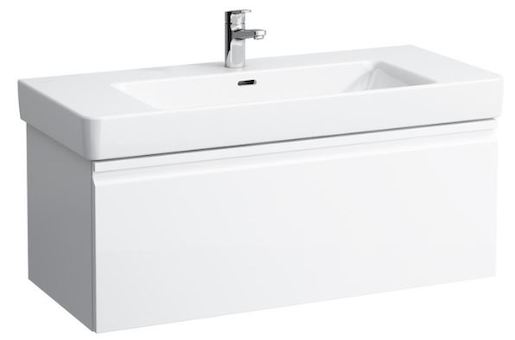 Kúpeľňová skrinka pod umývadlo Laufen Pro S 101x45x39 cm biela lesk H4835510964751