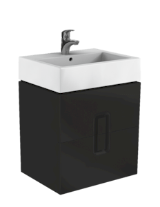 Kúpeľňová skrinka pod umývadlo Kolo Twins 60x46x57 cm čierna mat 89494000