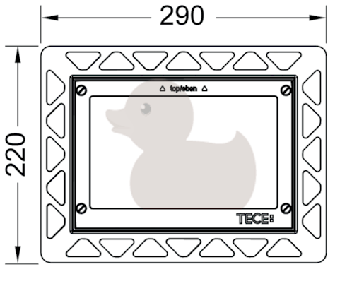 Inštalačný rámček Tece Loop  z plastu  v čiernej farbe 9240647