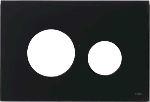 Kryt ovládacieho tlačidla Tece Loop sklo  v čiernej farbe 9240674