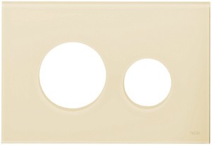 Kryt TECEloop s ovládaním spredu alebo zhora, pre kombináciu s tlačidlovou doskou TECEloop. Farba slonovinová.