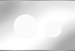 Kryt TECEloop s ovládaním spredu alebo zhora, pre kombináciu s tlačidlovou doskou TECEloop. Farba zrkadlové sklo.