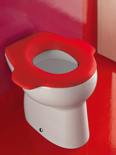 WC doska Laufen Florakids duroplast červená H8910320610001