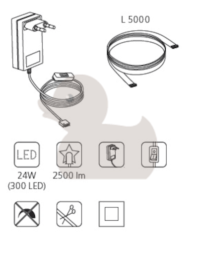 LED páska Eglo Basic 500 cm plast 92063