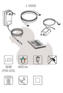 LED páska Eglo Flex E 500 cm plast 92067