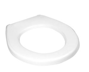 WC doska z plastu v bielej farbe a dĺžkou sedátka 36 cm. Pánty z plastu.