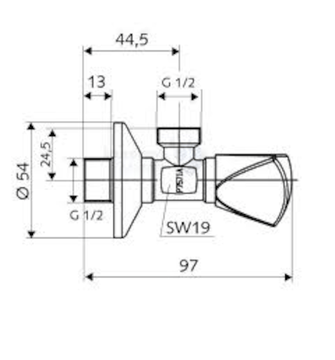 SCH Sanland ventil 1/2x3/8 bez filtru 97033