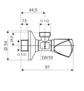 SCH Sanland ventil 1/2x3/8 bez filtru 97033