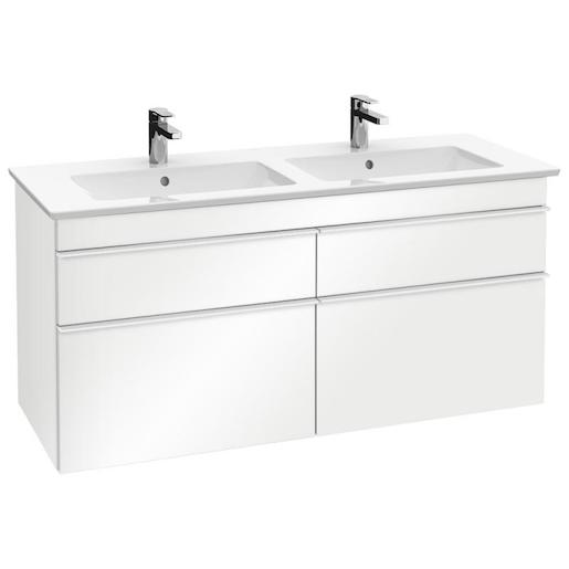Kúpeľňová skrinka pod umývadlo Villeroy & Boch Venticello 125,3x50,2x59 cm biela mat A93002MS