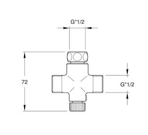 Silfra regulátor teploty (kríž) 1/2x1/2 AC950
