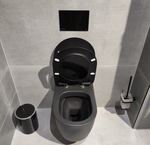 WC doska Glacera duroplast čierna matná AL030SBL