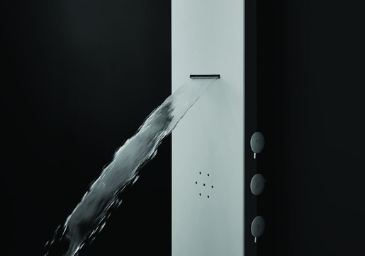 Sprchový panel SIKO na stenu s pákovou batériou biela ALUSHOWER