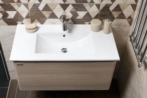 Kúpeľňová skrinka s umývadlom Naturel Ancona 100x45x46 cm akácie ANCONA2100DV