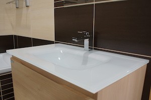 Kúpeľňová skrinka s umývadlom Naturel Ancona 75x46 cm akácie ANCONAS75Z