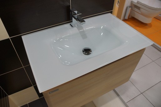 Kúpeľňová skrinka s umývadlom Naturel Ancona 90x46 cm akácie ANCONAS90Z