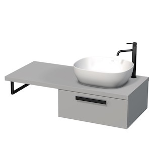 Kúpeľňová skrinka pod umývadlo Naturel Art Deco 110x50 cm šedá touch ARTDECO110STBU