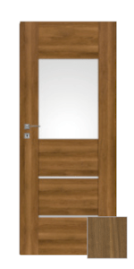 Interiérové dvere Naturel Aura ľavé 80 cm orech karamelový AURA2OK80L