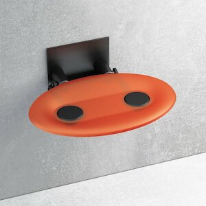 Sprchové sedátko Ravak Ovo P oranžová/čierna B8F0000044