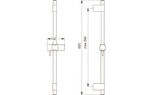 Sprchová tyč Ideal Standard Idealrain Pro na stěnu chróm B9848AA