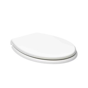 WC doska z duroplastu so softclose (pomalé sklápanie) v bielej farbe a dĺžkou sedátka 45,1 cm. Pánty z kovu so skrytým uchytením. Rozstup upevnenie 10-15 cm.
