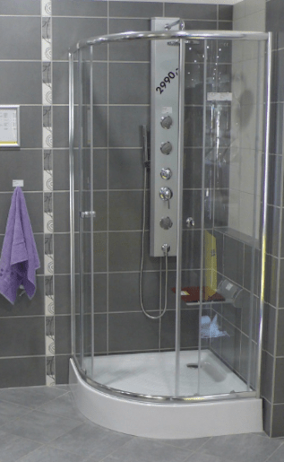 Sprchový panel Multi na stenu aj do rohu s pákovou batériou chróm BASICSHOWER