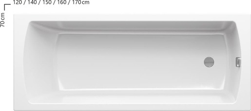 Obdĺžniková vaňa Ravak Classic II 150x70 cm akrylát ľavá aj pravá CC31000000