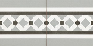 Lem v šedej farbe v patchwork dizajne o rozměru 22,5x45 cm a hrúbke 10,5 mm s matným povrchom. Vhodné iba do interiéru.  Vhodné do kuchyne, kancelárií.
