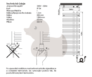 Radiátor kombinovaný Anima Cornelius 130x50 cm chróm CO5001300CR