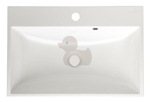 Kúpeľňová skrinka s umývadlom Naturel Cube Way 60x40 cm biela/wenge CUBE260ZW