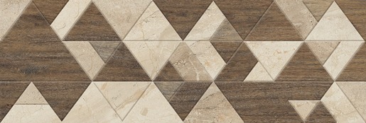 Dekor Fineza Adore ivory triangles 25x75 cm mat DADORE275TR