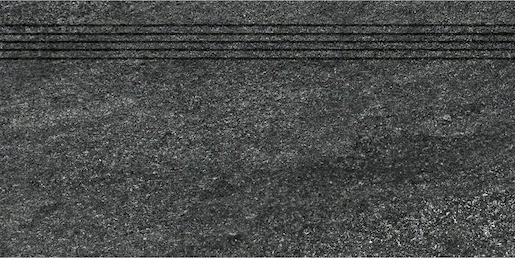 Schodovka Rako Quarzit čierna 30x60 cm mat DCVSE739.1