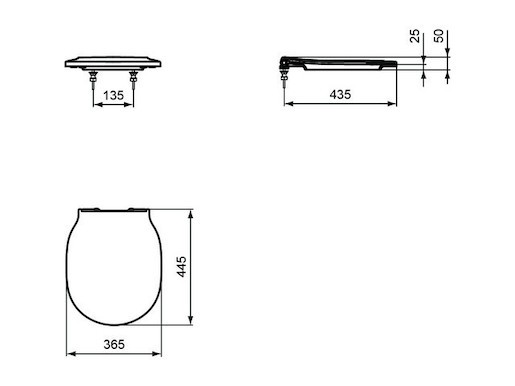 WC doska Ideal Standard Connect Air duroplast biela E036701