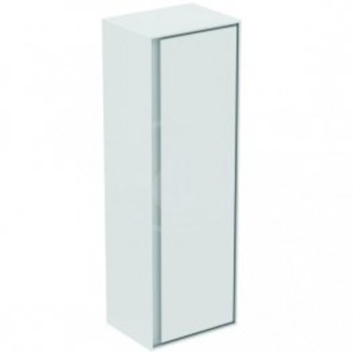 Kúpeľňová skrinka vysoká Ideal Standard Connect Air 40x30x120 cm v kombinácii svetlo šedá lesk / biela mat E0834EQ