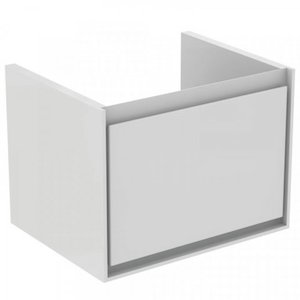 Kúpeľňová skrinka pod umývadlo Ideal Standard Connect Air 53x40,9x40 cm v kombinácii hnedá mat / biela mat E0846VY