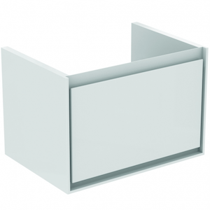 Kúpeľňová skrinka pod umývadlo Ideal Standard Connect Air 58x40,9x40 cm v kombinácii biela lesk / svetlo šedá mat E0847KN
