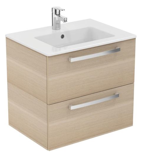 Kúpeľňová skrinka pod umývadlo Ideal Standard Tempo 60x44x55 cm v prevedení dub pieskový E3240OS