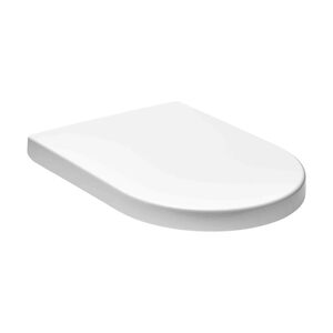 WC doska z duroplastu so softclose (pomalé sklápanie) v bielej farbe a dĺžkou sedátka 45,1 cm. Pánty z kovu so skrytým uchytením. Rozstup upevnenie 12,4-21,6 cm.