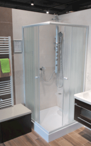 Sprchový panel Anima Easyshower na stenu aj do rohu bez batérie chróm EASYSHOWER