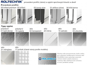 Sprchovací kút Roltechnik ECS2P / 80 profil brillant / transparent ECS2P800TBR