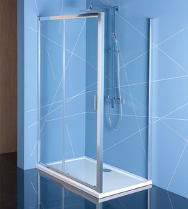 Sprchový kout bez vaničky a farbou profilov v lesklom chróme, výplň je z číreho skla. S povrchovou úpravou ANTIDROP dôjde k vyhladeniu pórovitého povrchu skla. Posuvný systém otvárania. Ľavá i pravá orientácia.
