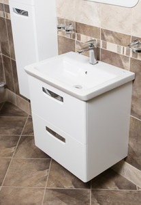 Kúpeľňová skrinka s umývadlom Roca The Gap 60x44x64,5 cm biela mat SIKONRGA200