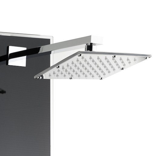 Sprchový panel SIKO Glass Shower na stenu s termostatickou batériou čierna GLASHOWERC