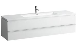 Kúpeľňová skrinka pod umývadlo Laufen Case 179x47,6x46 cm biela lesk H4013610754751