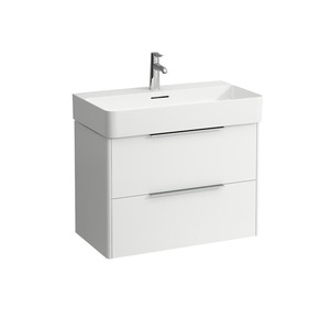 Kúpeľňová skrinka pod umývadlo Laufen Base 74x53x36 cm v šedej farbe H402352110M361