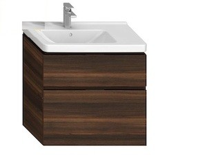 Kúpeľňová skrinka pod umývadlo Jika Cubito 74x42,6x68,3 cm v dekore tmavej borovice H40J4254044611